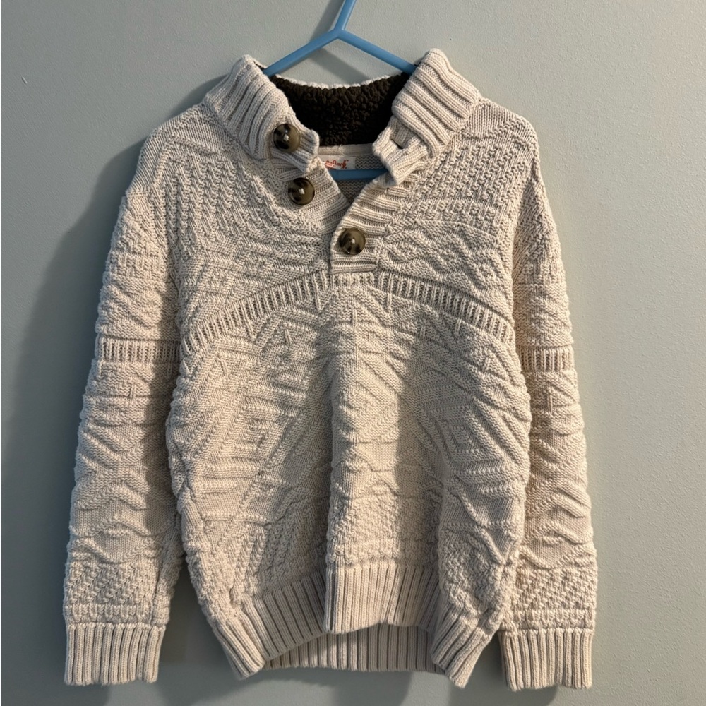Cat & Jack Cream Cable Knit Sweater